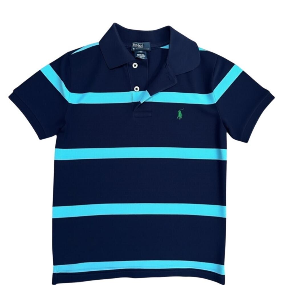 Polo by Ralph Lauren Navy & Light Blue Striped Polo Shirt